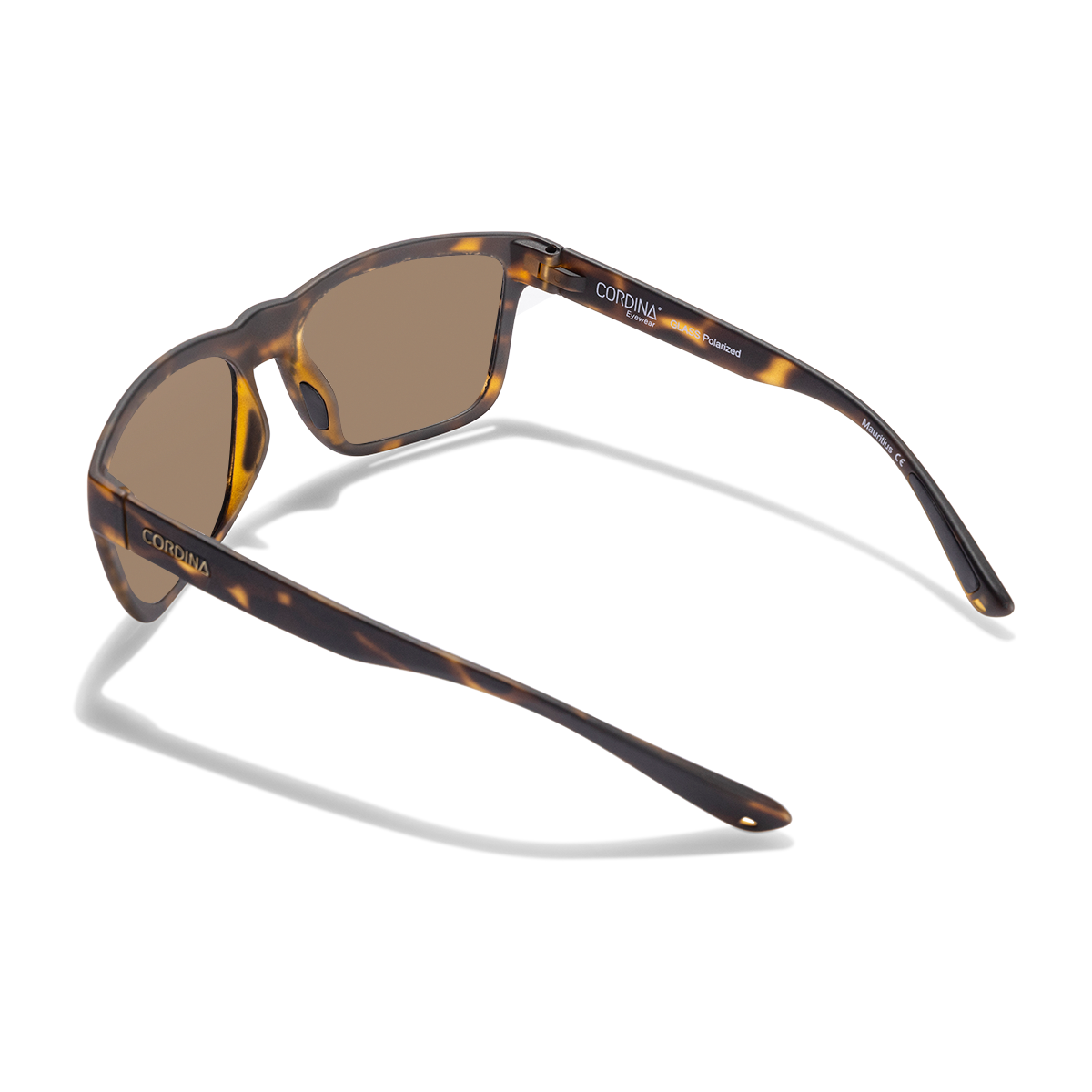 Sunglasses with tortoiseshell frame and brown lenses
