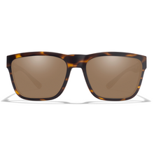 Load image into Gallery viewer, Sunglasses with tortoiseshell frame and bronze mirrored lenses.