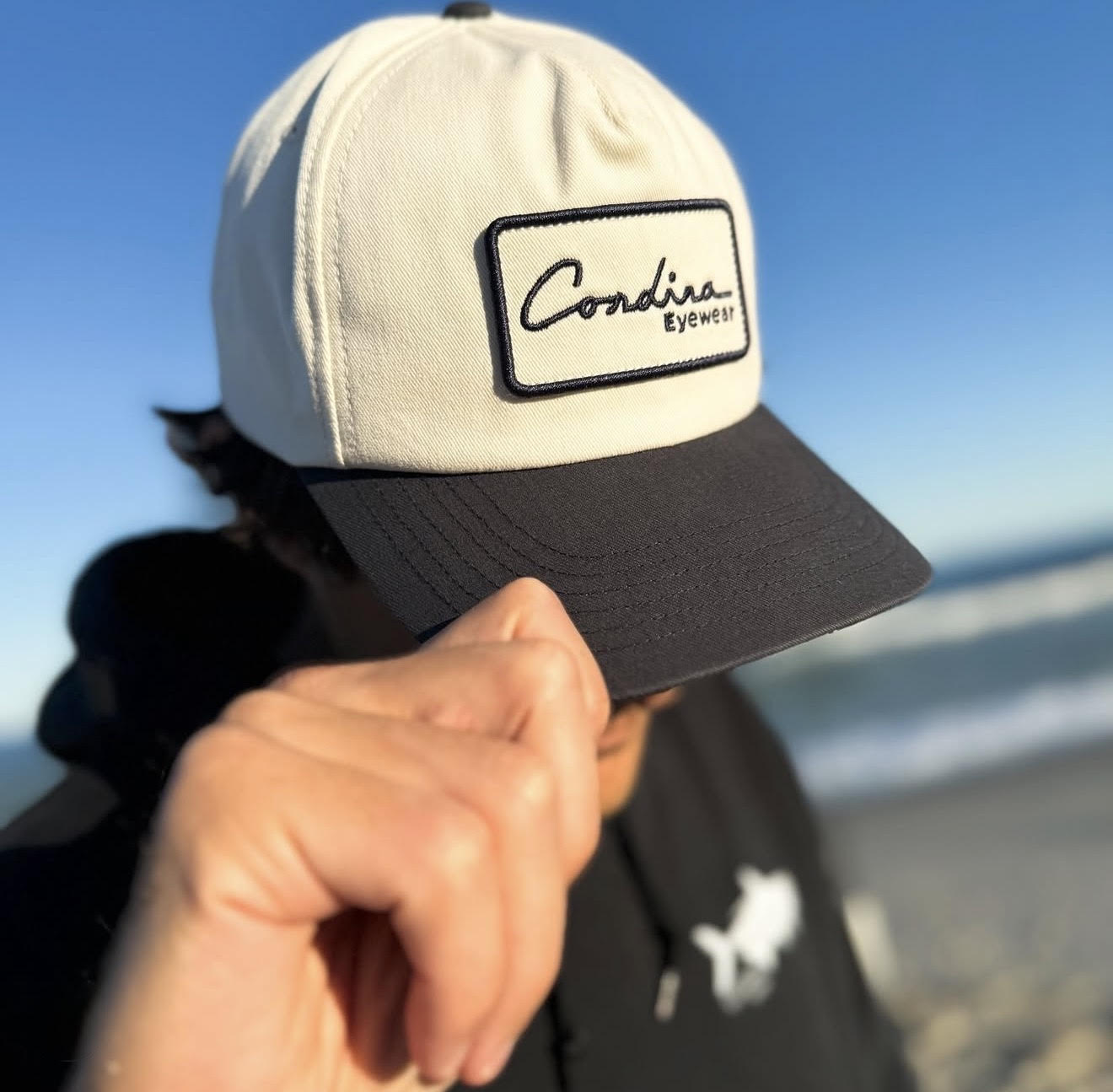 Navy and White Cordina Eyewear ball cap